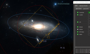 KStars Andromeda Galaxy FOV Nikon D60 on the AT66ED