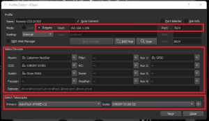 KStars/Ekos Remote Device Profile