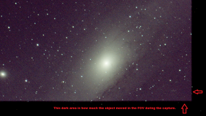 M31 capture with a bad polar alignment