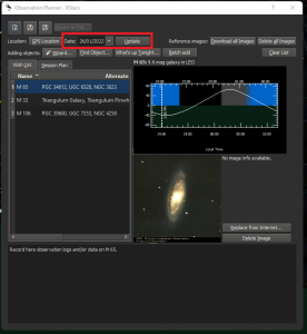 Wishlist Object - Rise, Transit, and Set Time.