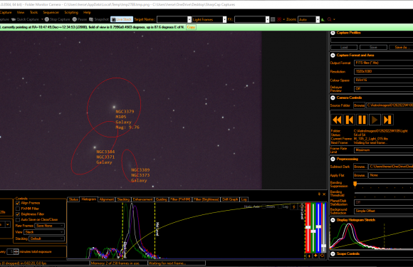 SharpCap Live Stack Deep Sky Annotation