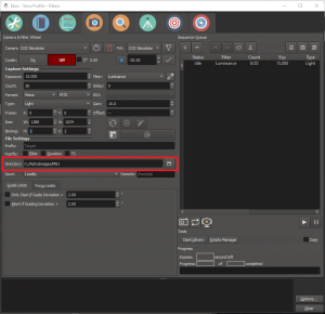 Ekos Capture Module for SharpCap Live Stacking