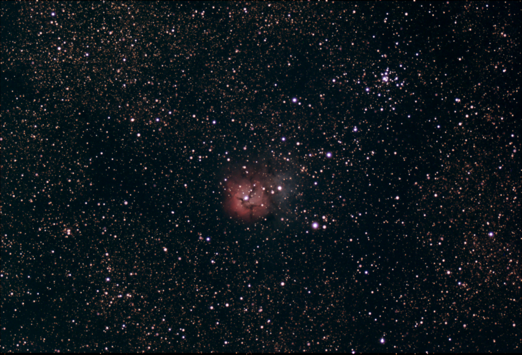 M20 - The Trifid Nebula - M21 - Open Cluster - EAA Capture 05/29/2022