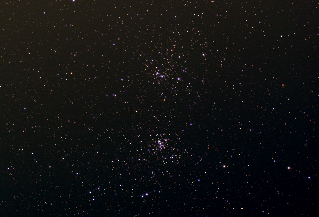 NGC 884 and NGC 869, The Double Cluster, EAA Capture 09/16/2022
