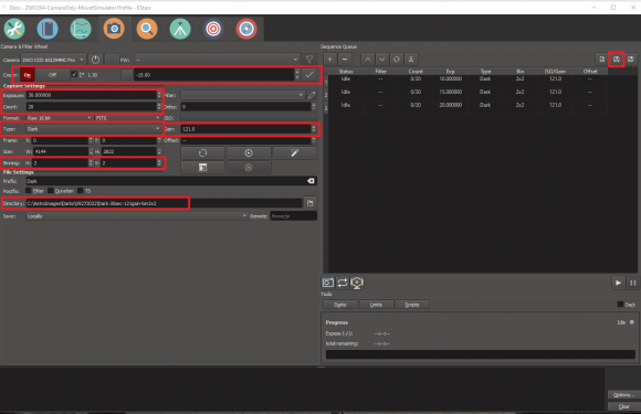 Learning KStars/Ekos – Creating Darks with KStars/Ekos and SharpCap