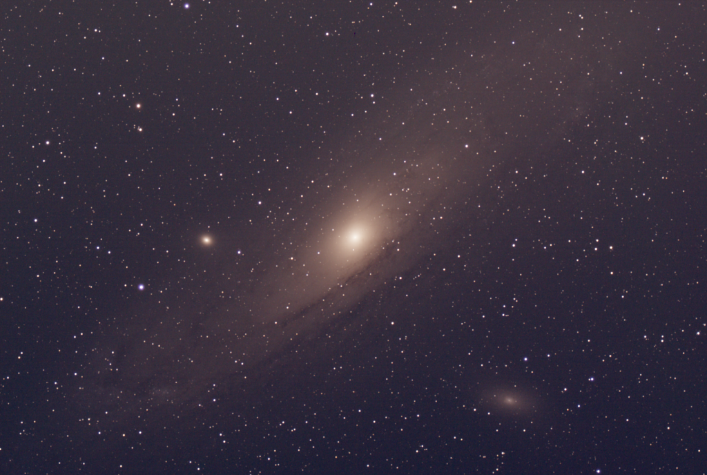 M31, The Andromeda Galaxy, M32 and M110, EAA Capture 09/16/2022
