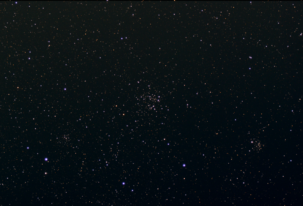 NGC 663, NGC 654, and NGC 659, Open Clusters, EAA Capture 09/16/2022