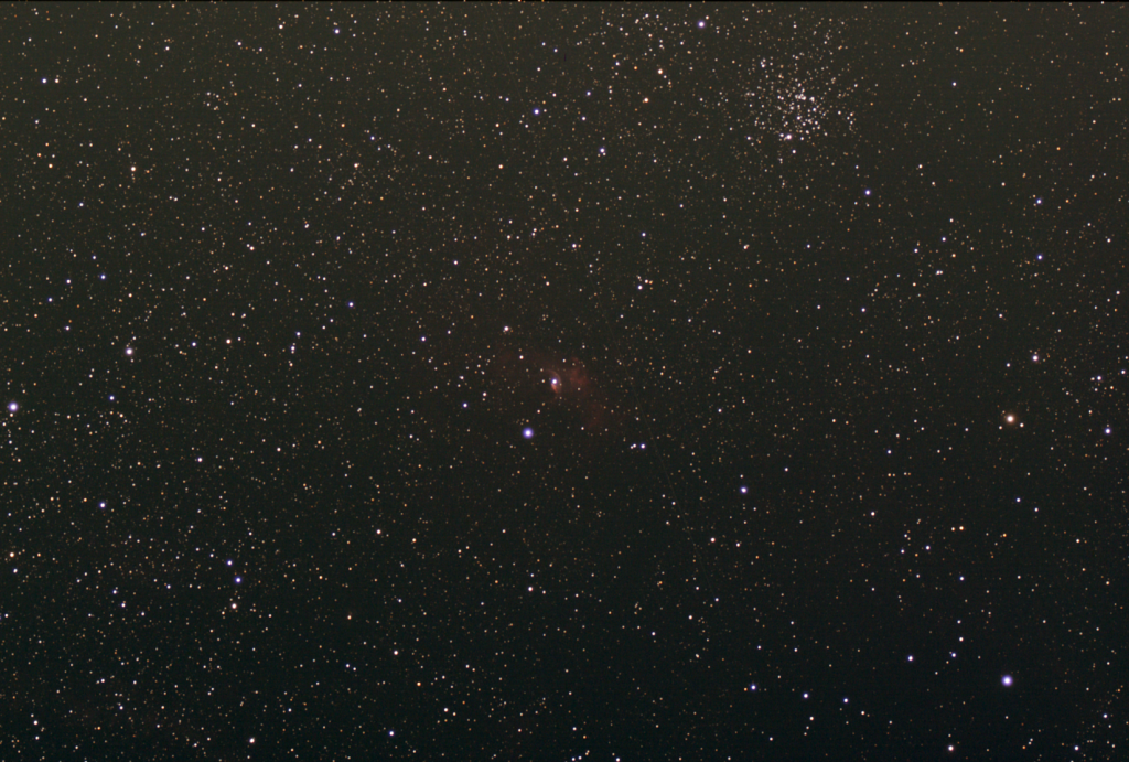 NGC 7635, The Bubble Nebula, EAA Captured 09/16/2022