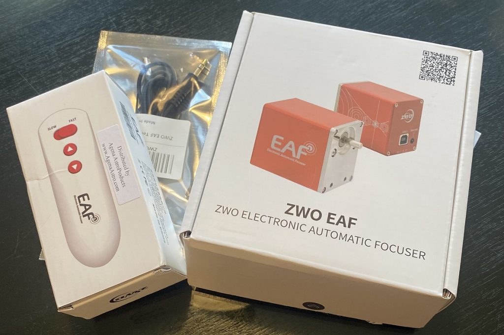 ZWO EAF Advance Kit - EAF, Hand Controller, and Temperature Probe.