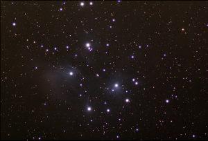 Messier 45, The Pleiades, Open Cluster, EAA Captured 10/21/2022