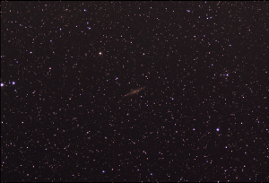 NGC 891, Edge on Spiral Galaxy, EAA Captured 10/21/2022