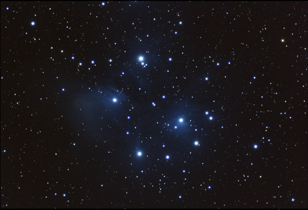 Messier 45, The Pleiades, EAA Capture 12/27/2022