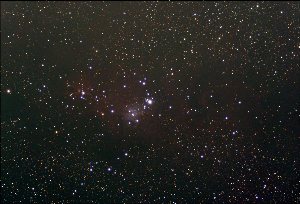 NGC 2264 - The Christmas Tree Cluster and Cone Nebula - EAA Captured 12/16/2022