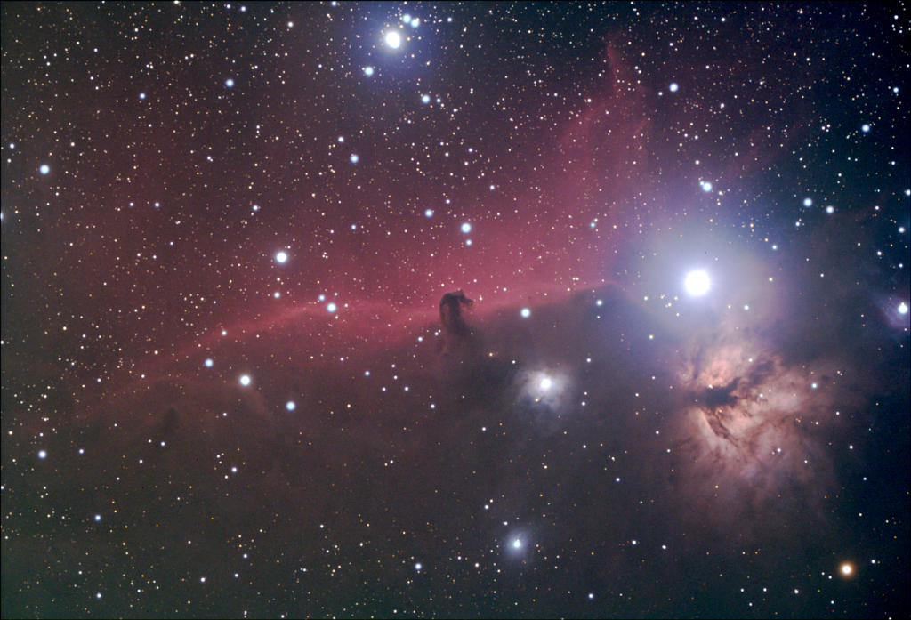 IC 434, The Horsehead Nebula, Stacked with ASTAP and processed in GIMP.