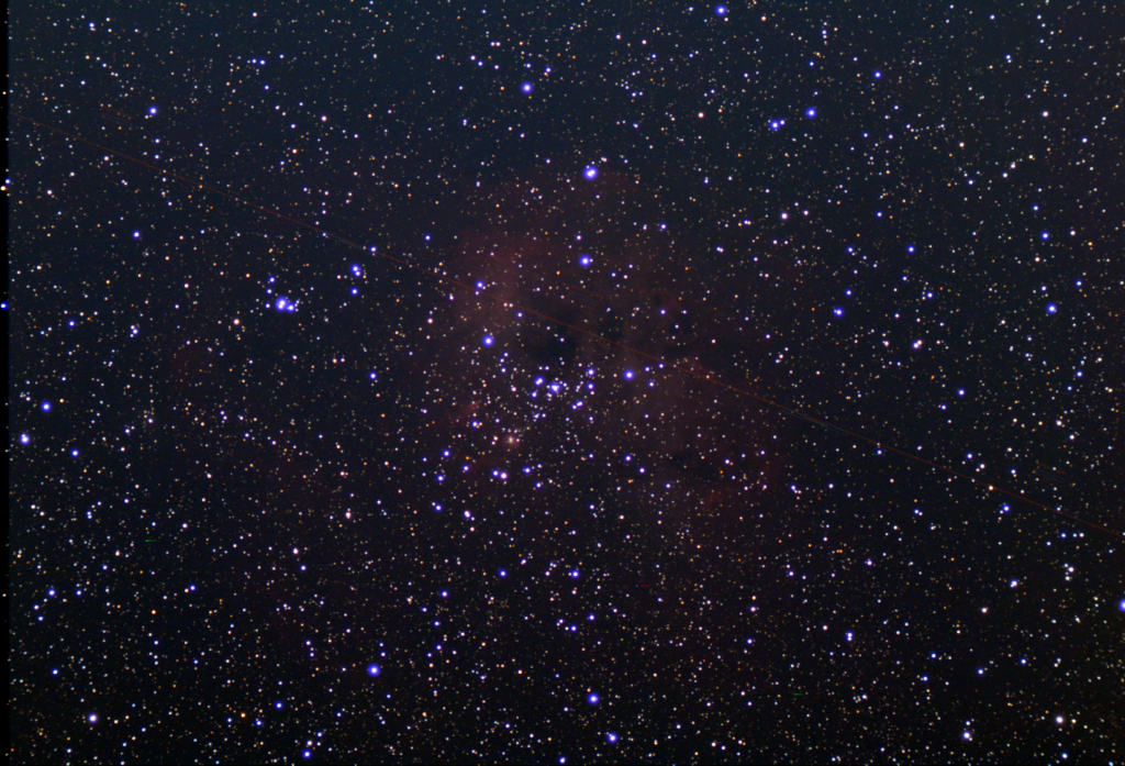 IC 410, Tadpole Nebula, EAA Capture 03/04/2023