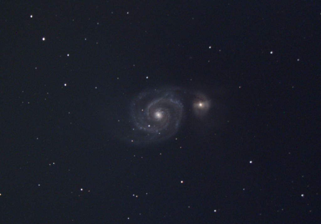 Messier 51, M51, Whirlpool Galaxy, EAA Capture 03/20/2023