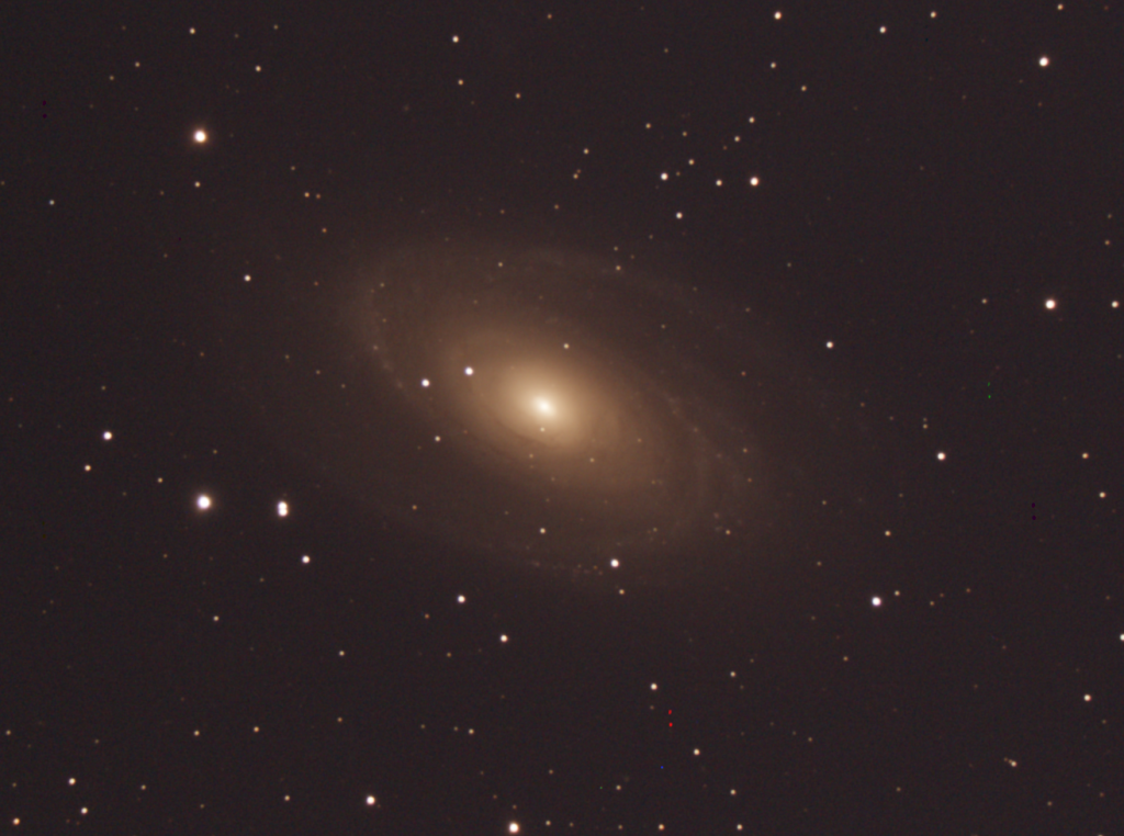 M81, Messier 81, Bode's Galaxy, EAA Captured 03/15/2023