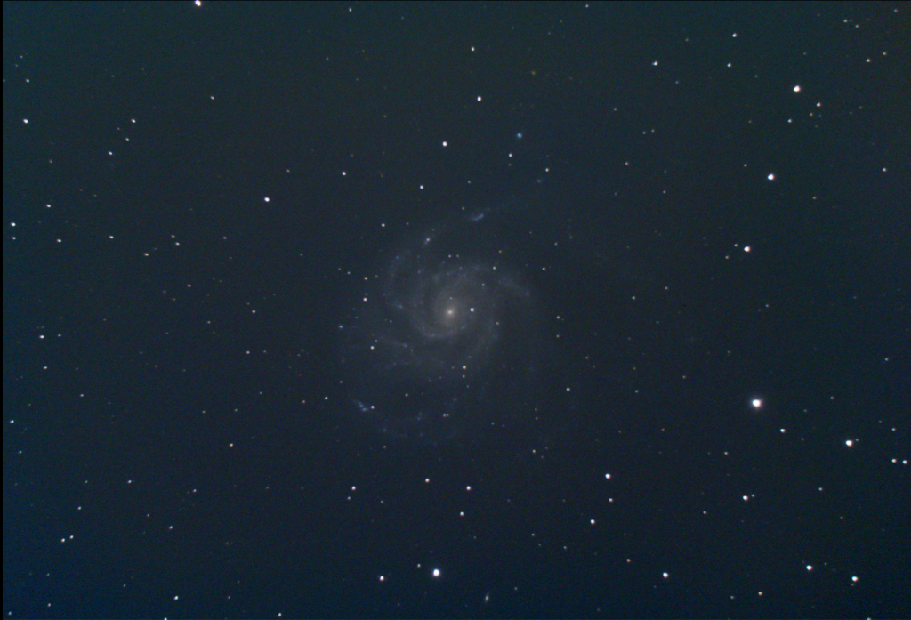 Messier 101, M101, The Pinwheel Galaxy, EAA Capture 05/10/2023