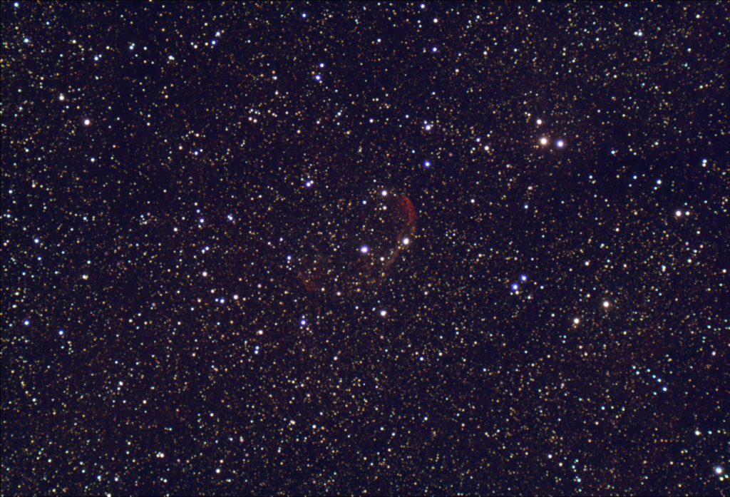 NGC 6888, The Crescent Nebula, EAA Captured on 08/19/2023