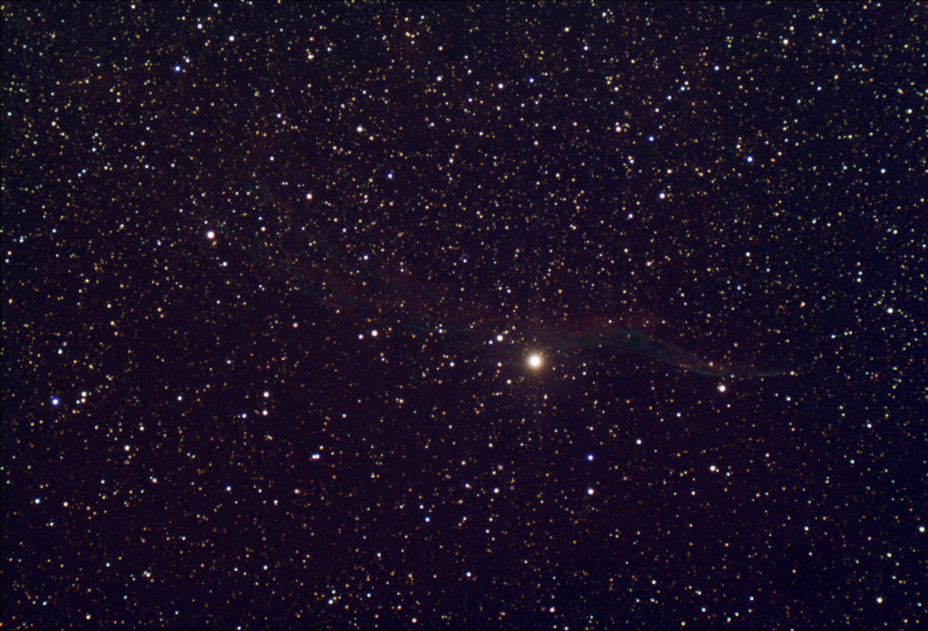 NGC 6960, Veil Nebula, EAA Capture on 08/19/2023