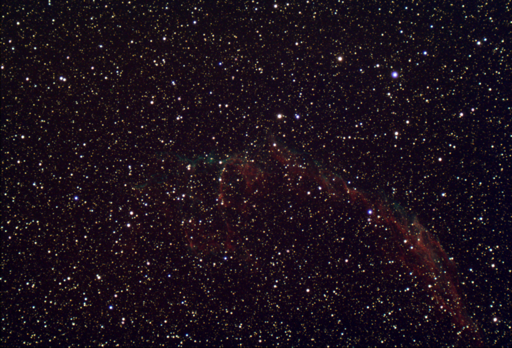 NGC 6995, NGC 6992, IC 1340, The Eastern Veil Nebula, EAA Captured on 08/19/2023
