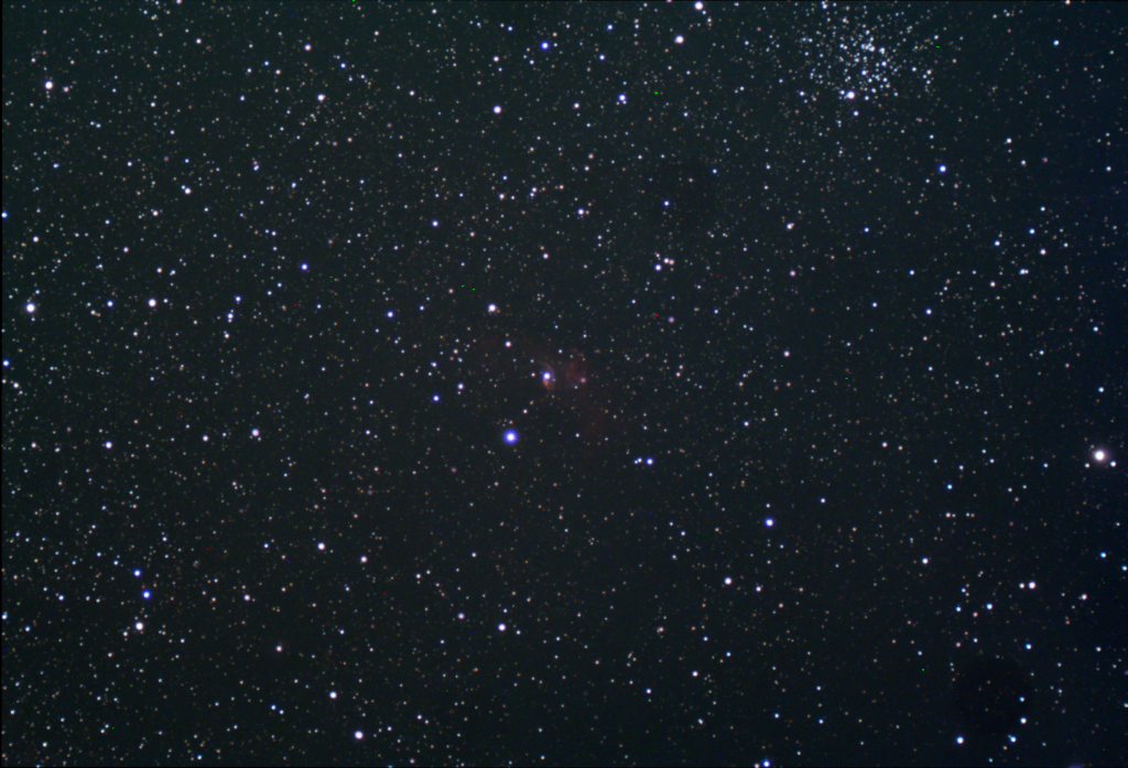 NGC 7635, The Bubble Nebula, EAA Capture 08/18/2023
