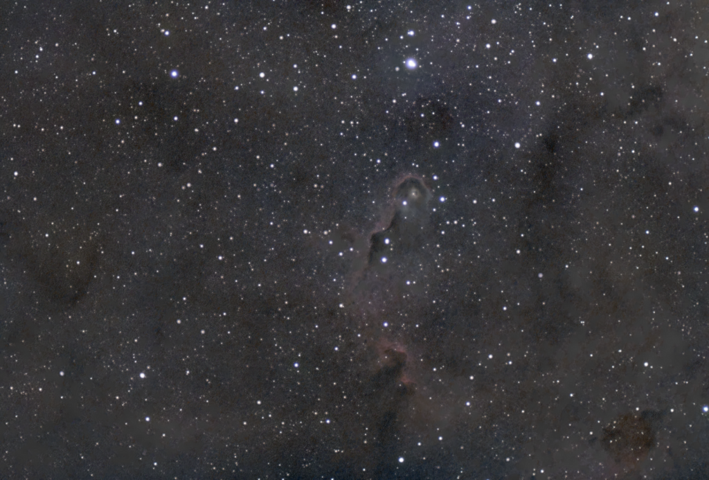 IC 1396A, Elephant's Trunk Nebula, 50 x 180 seconds, 09/03/2023