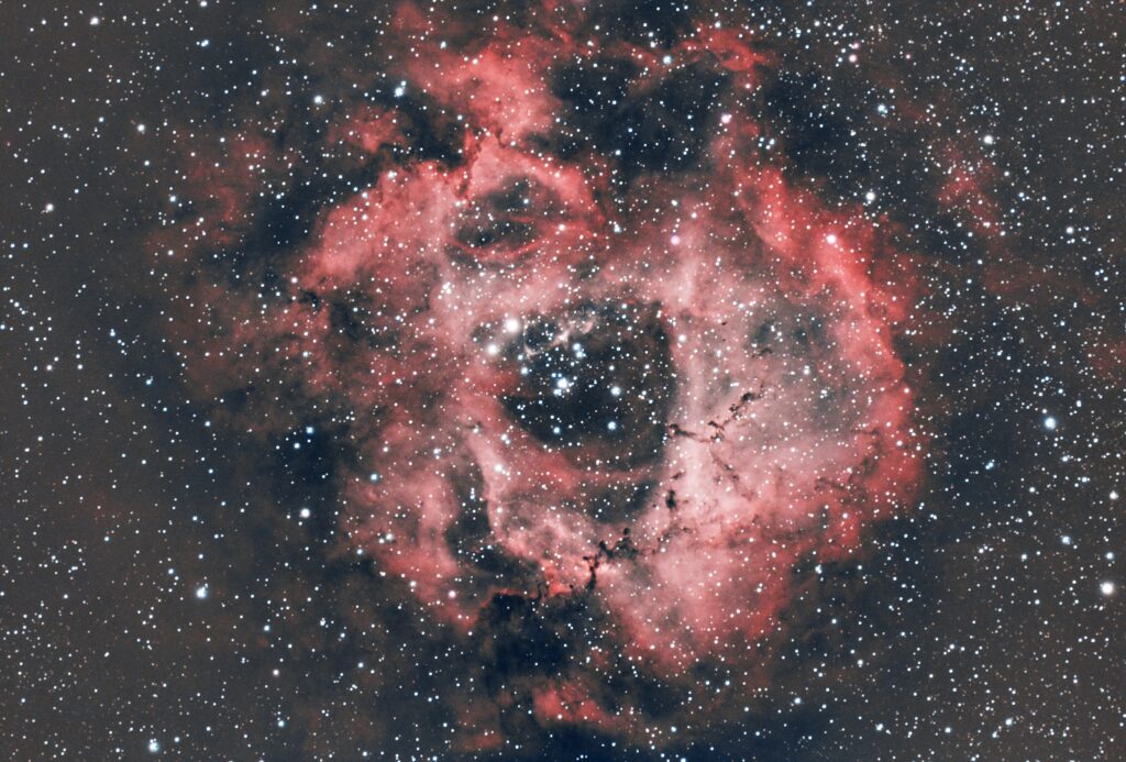 Rosette Nebula, 40 x 180s, captured 01/04/2024, OSC processed with Siril.