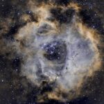 Rosette Nebula, 40 x 180 second exposures, captured on 01/04/2024, processed with Siril