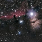 IC 434 and NGC 2024, the Horsehead Nebula and Flame Nebula. 33 x 300 sec, Captured 02/13/2024 stacked and processed in Siril.