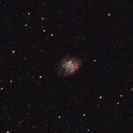 M1, Crab Nebula, 120 x 10 seconds SeeStar Live Stack, processed with GraXpert and Siril