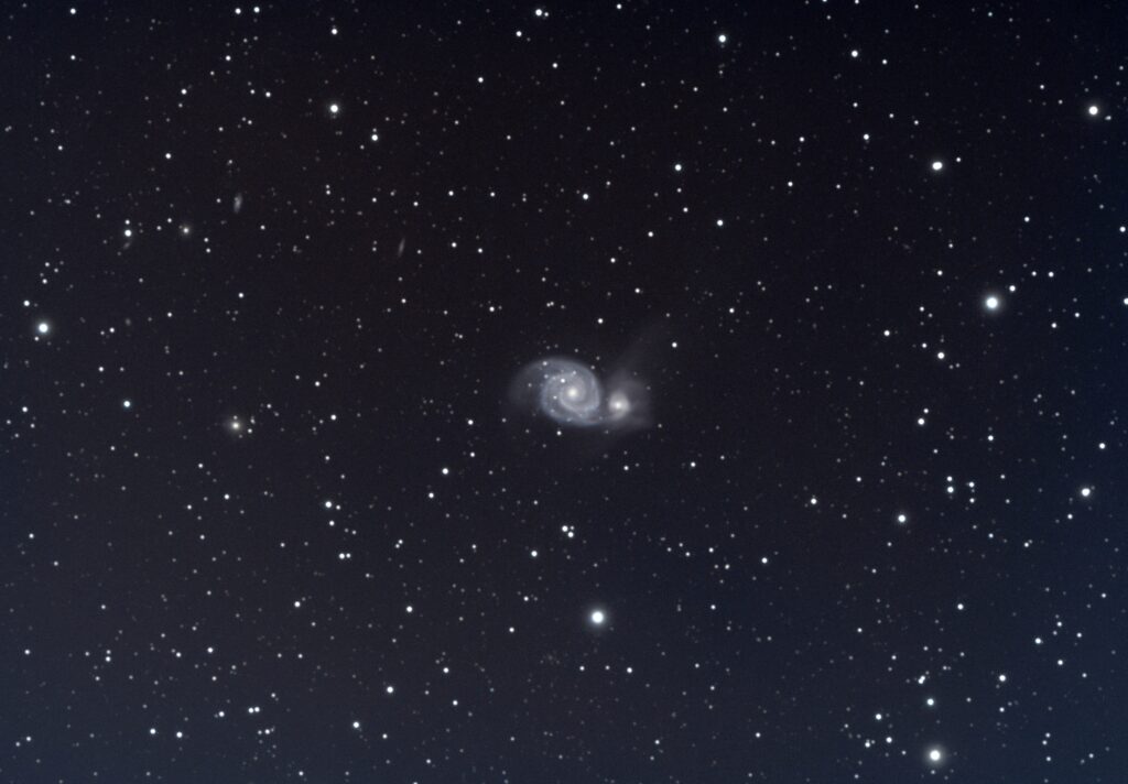 Messier 51, The Whirlpool Galaxy, 36 x 300 sec, 04/13/2024