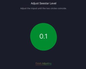 Level Adjustment using the SeeStar App.