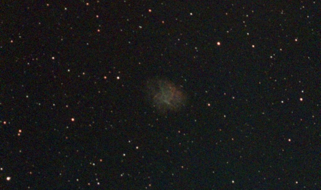 Messier 1 (M1), the Crab Nebula, SeeStar 120 x 10 seconds.