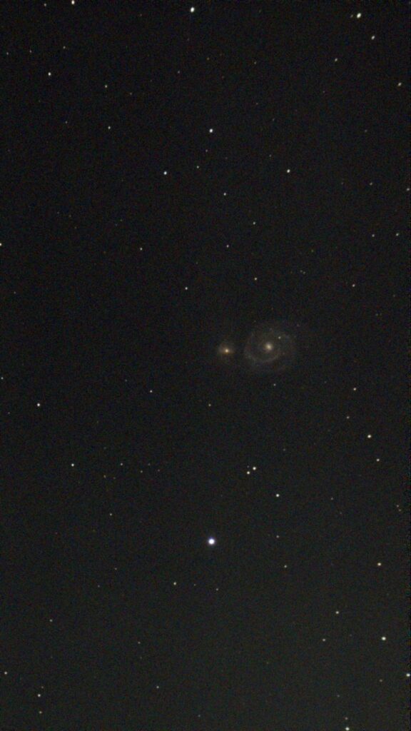 M 51, the Whirlpool Galaxy, 17 x 20 seconds SeeStar