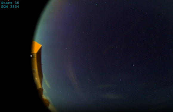 Northern Lights on the All Sky Camera.
