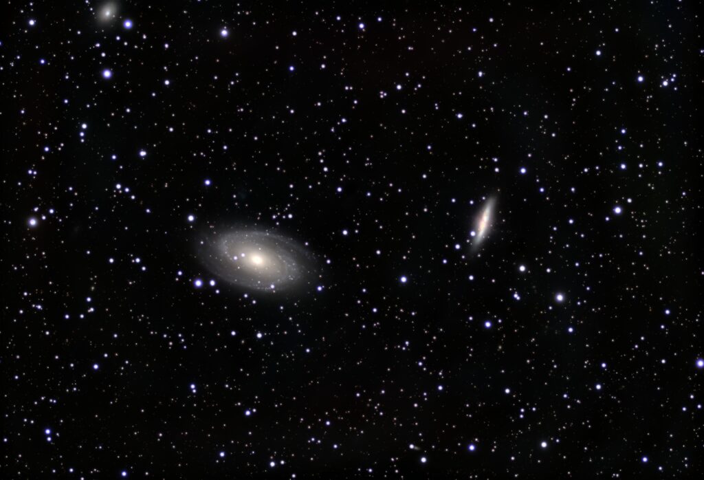 Messier 81 and Messier 82 - 01/15/2026 - 125 x 180 seconds processed with PixInsight.